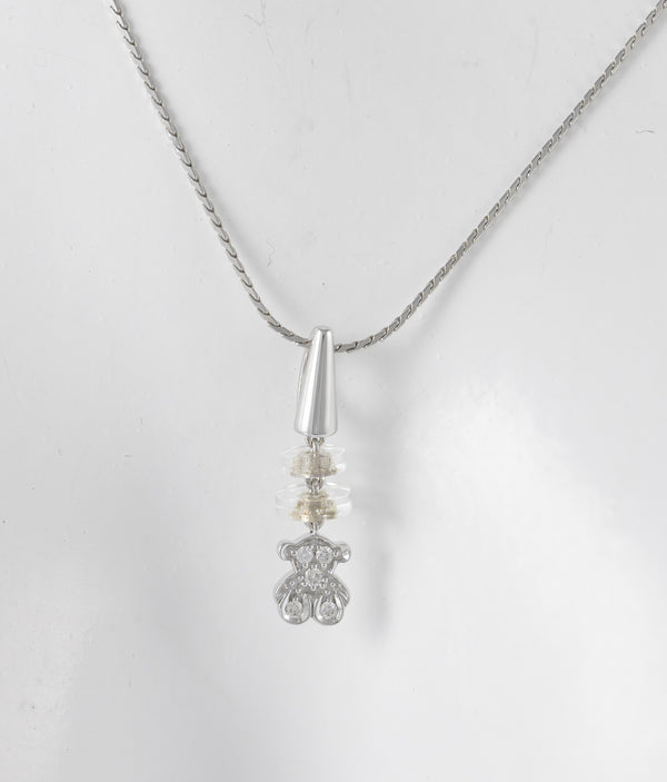 Colgante Tous en oro blanco 18k y diamantes motivo oso Tous Bear