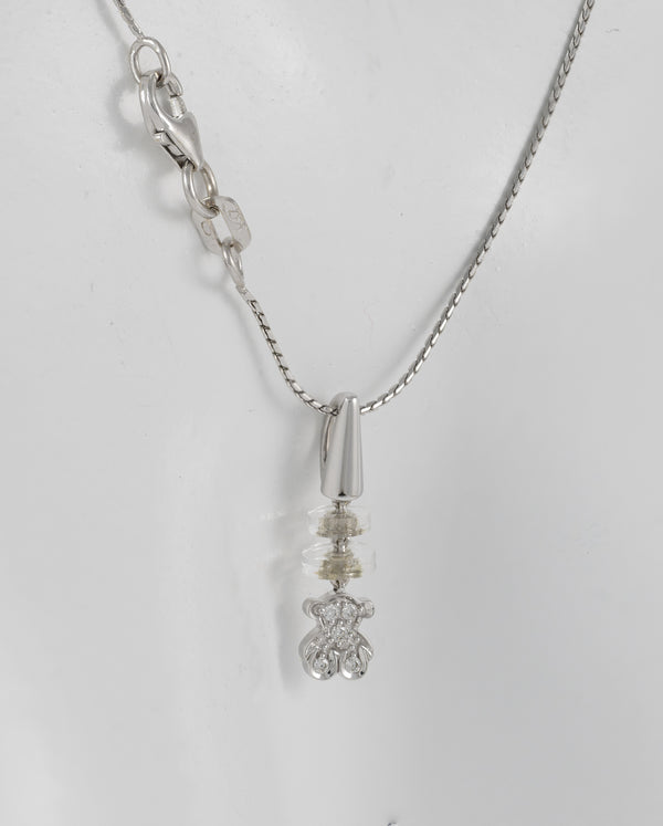 Colgante Tous en oro blanco 18k y diamantes motivo oso Tous Bear
