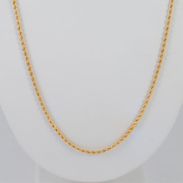 Cadena cordón oro 18k 750 60cm