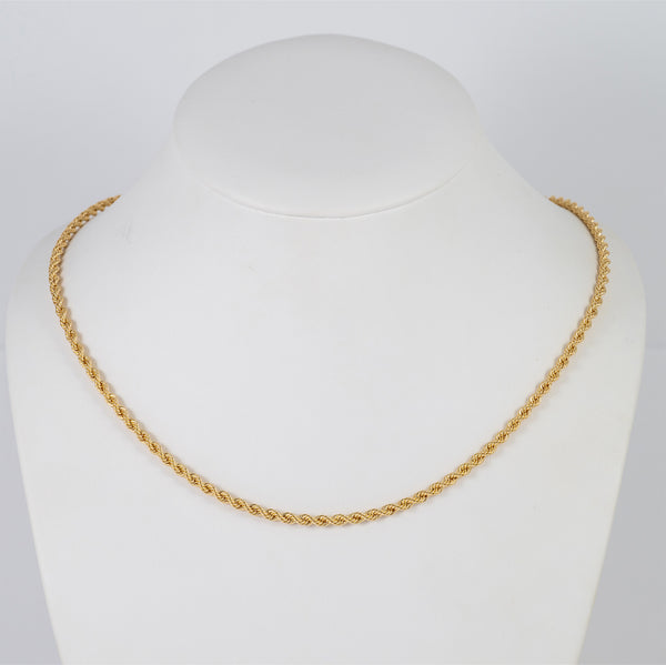 Cadena cordón oro 18k 750 50cm