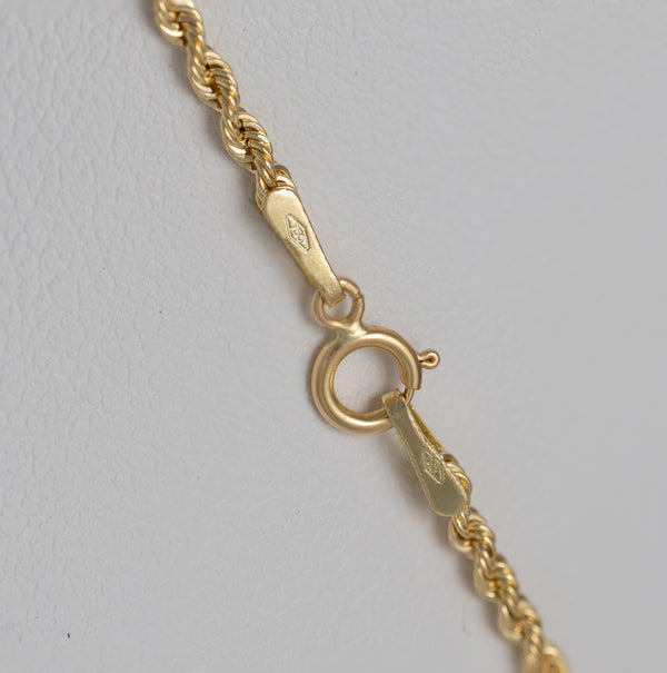 Cadena cordón oro 18k 750 60cm