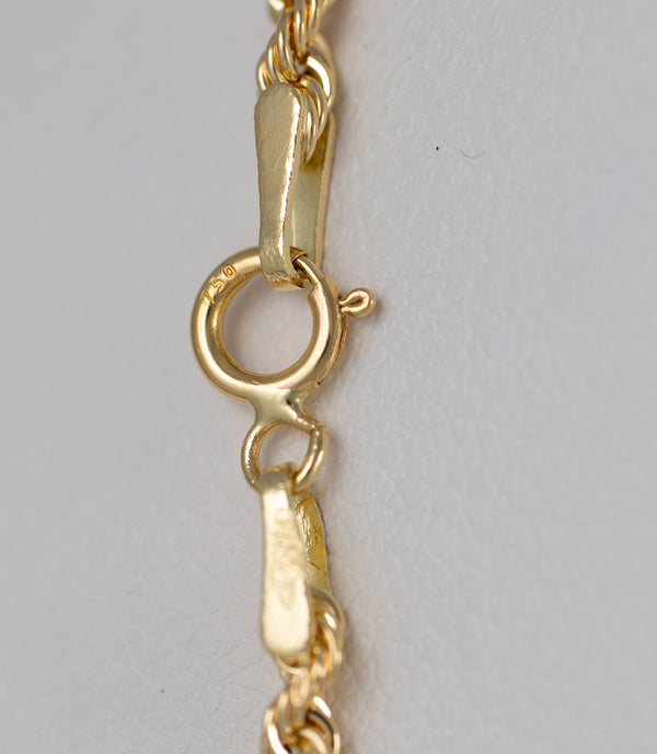 Cadena cordón oro 18k 750 50cm