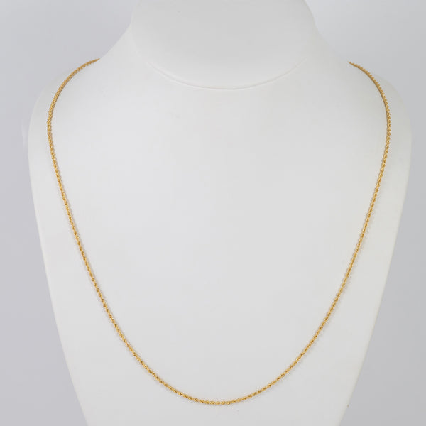 Cadena cordón oro 18k 750 60cm