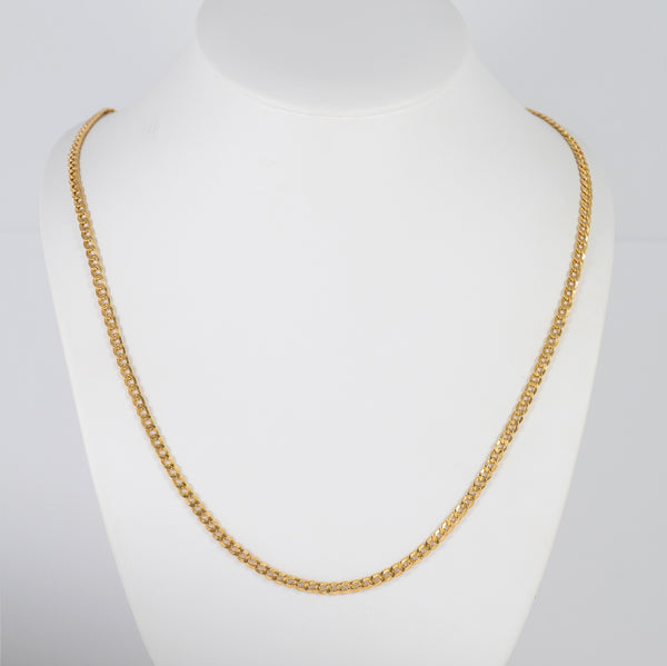 Cadena barbada oro 18k 750 60cm