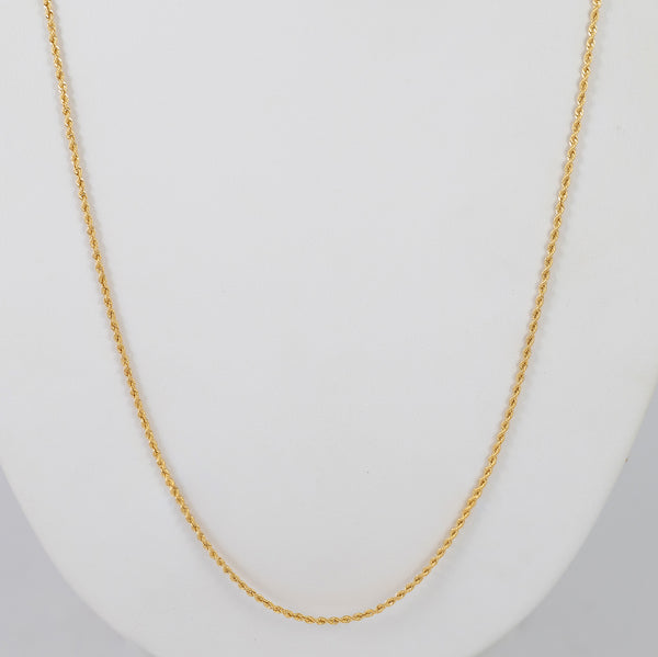 Cadena cordón oro 18k 750 60cm