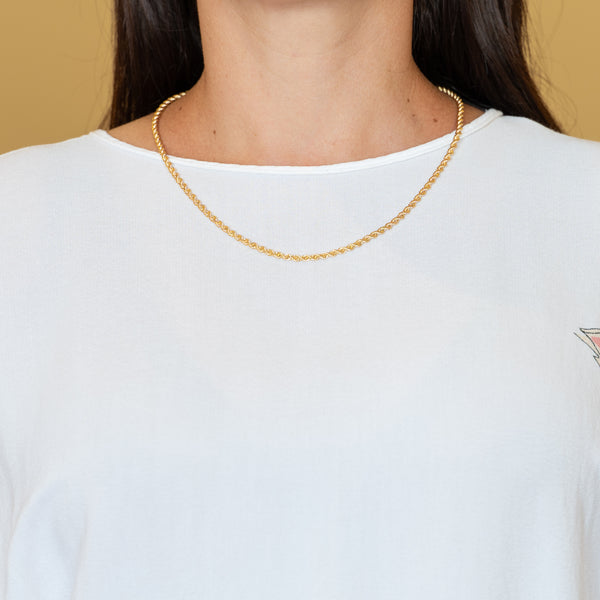 Cadena cordón oro 18k 750 50cm