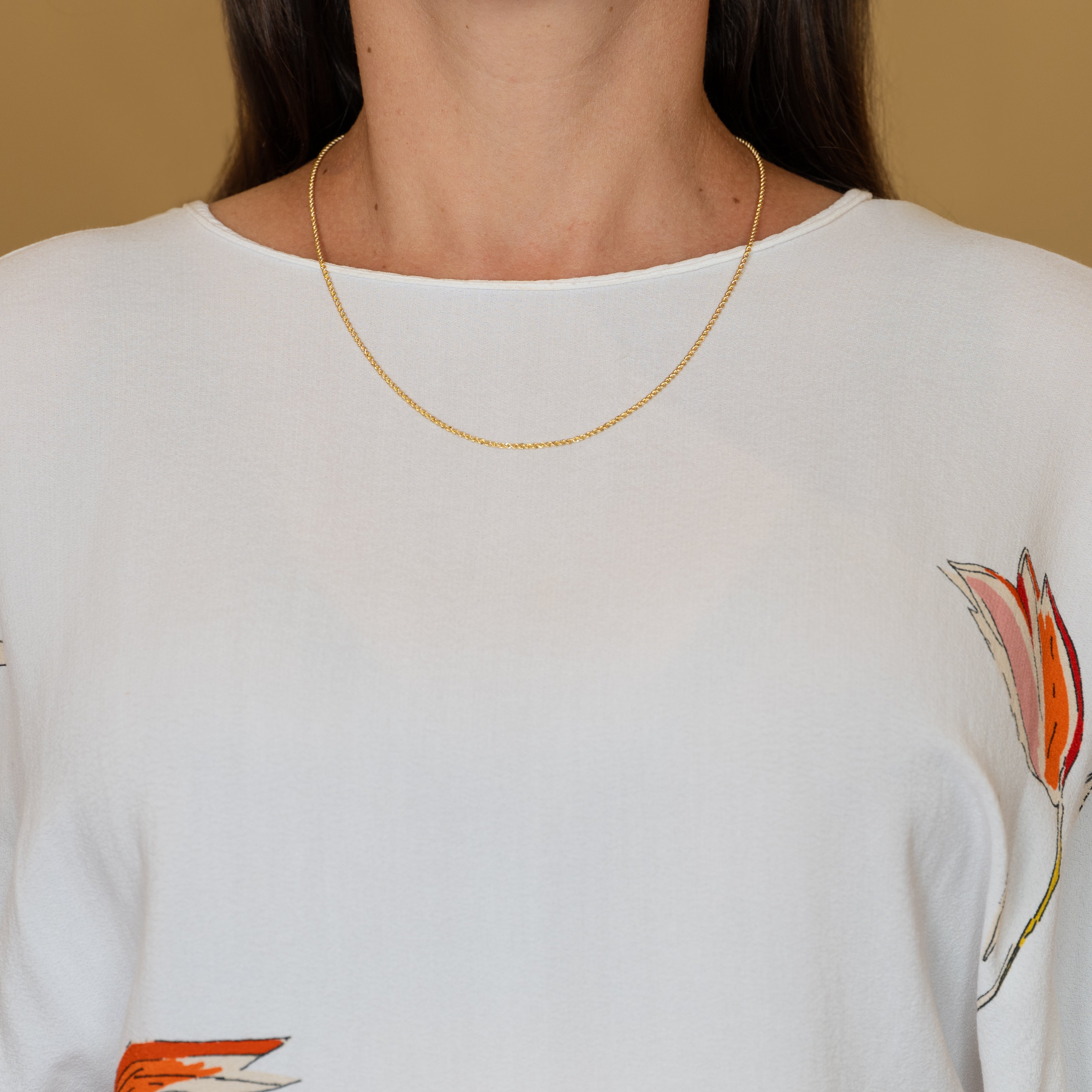 Cadena cordón oro 18k 750 50cm