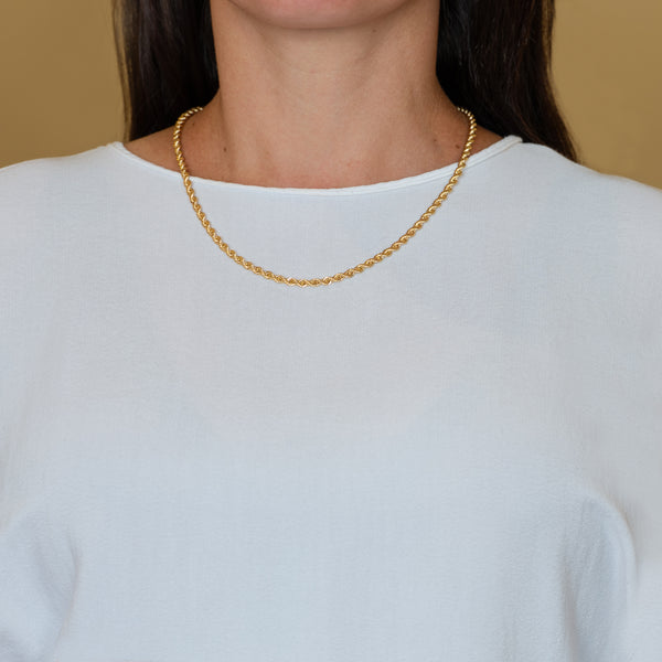 Cadena cordón oro 18k 750 50cm