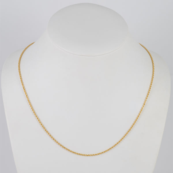 Cadena cordón oro 18k 750 50cm