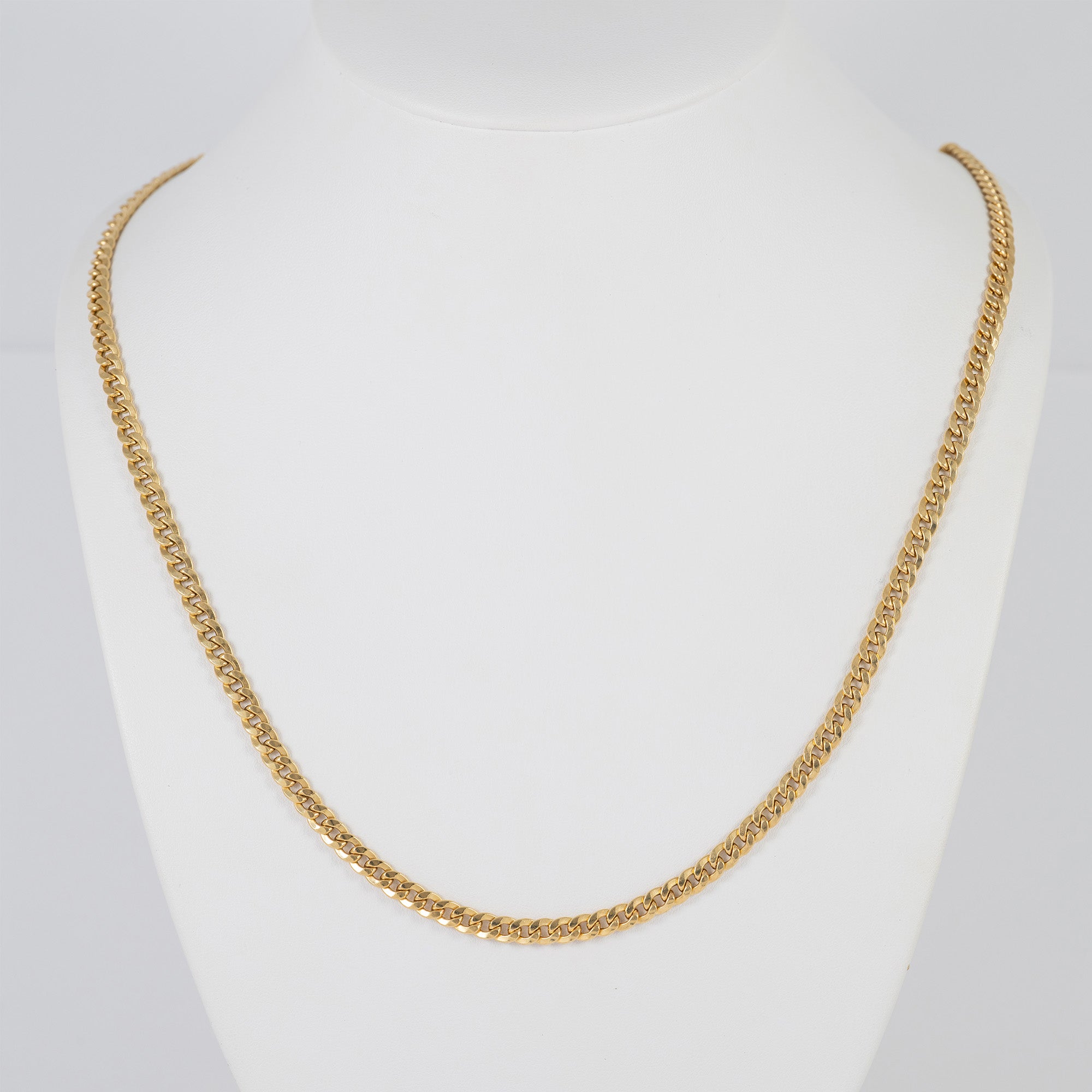 Cadena barbada de oro 18k 750 60cm