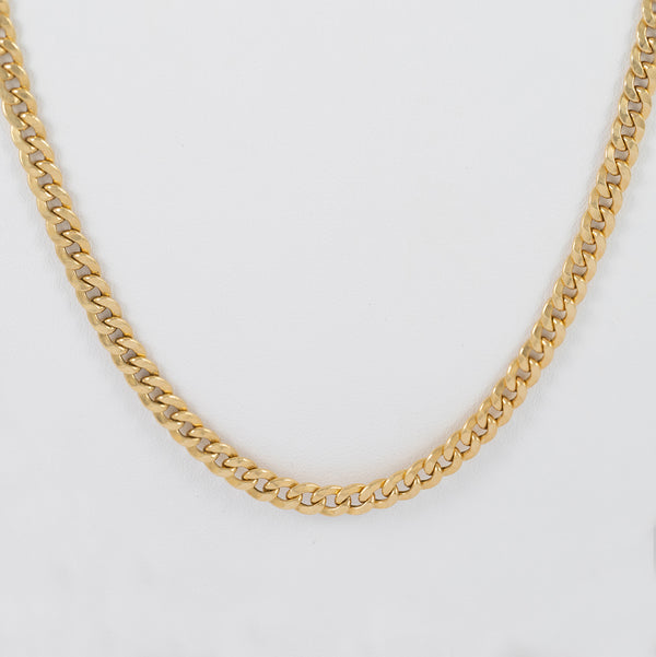 Cadena barbada de oro 18k 750 60cm