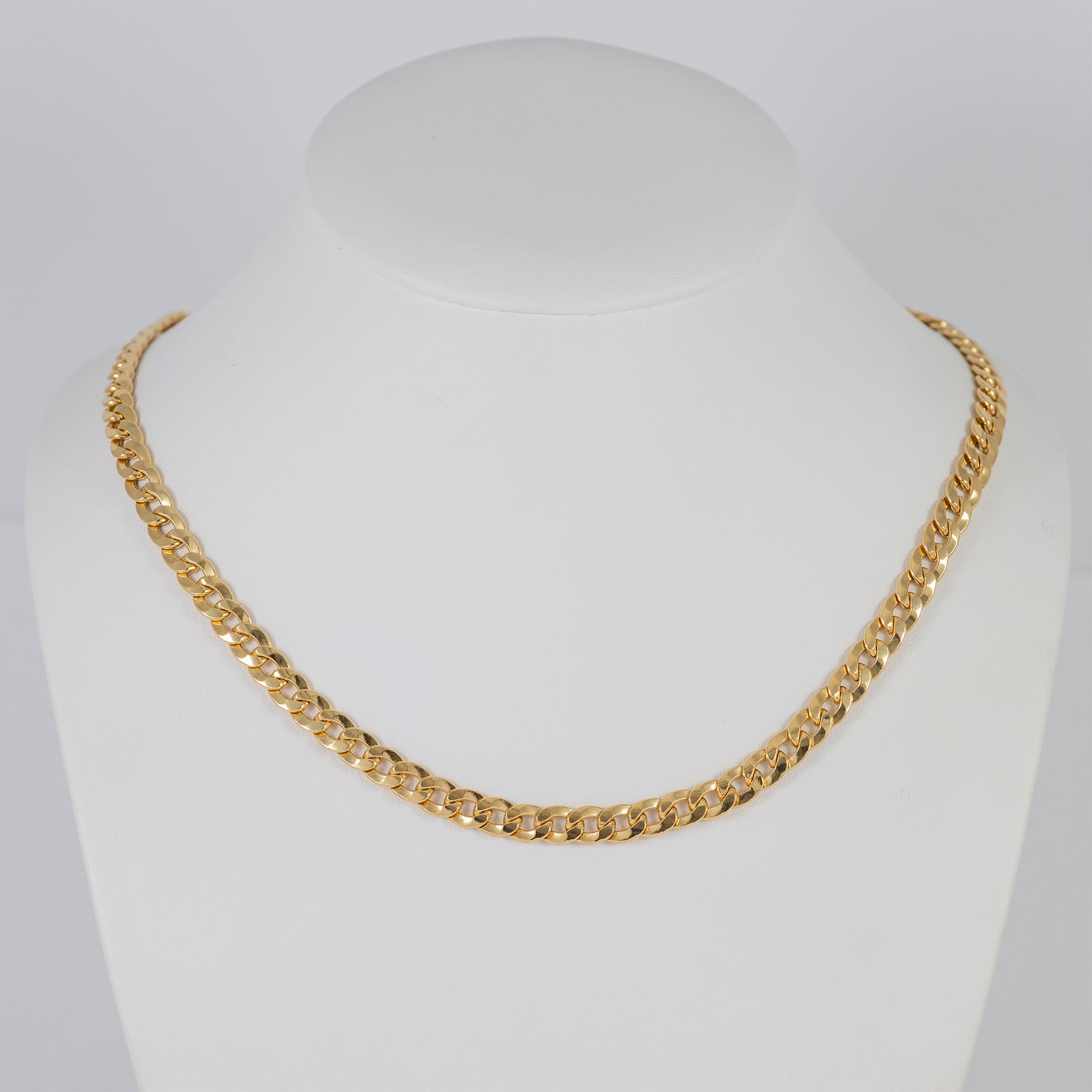 Cadena barbada de oro 18k 750 50cm