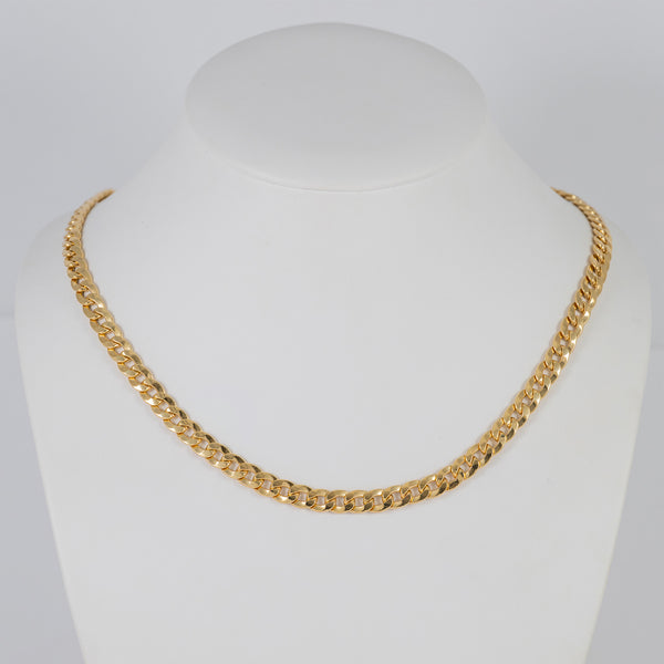 Cadena barbada de oro 18k 750 50cm