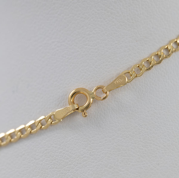 Cadena barbada oro 18k 750 60cm