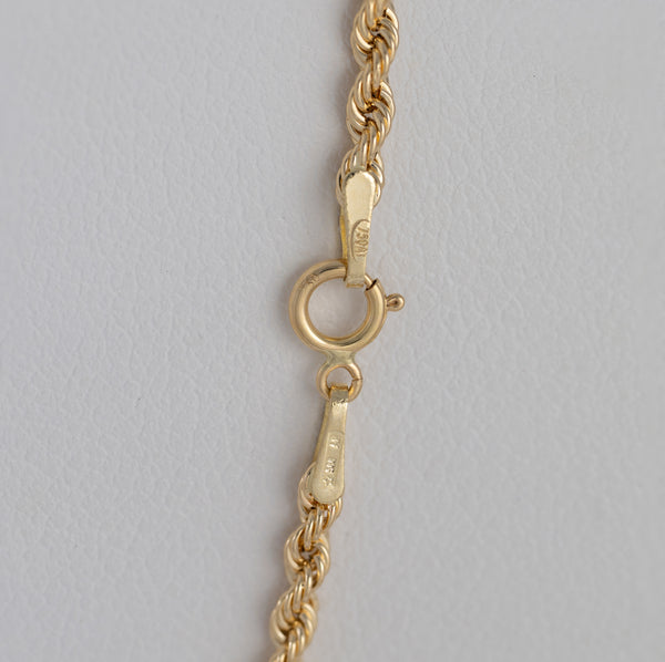 Cadena cordón oro 18k 750 60cm