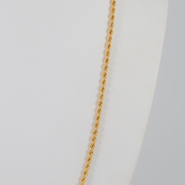Cadena cordón oro 18k 750 60cm