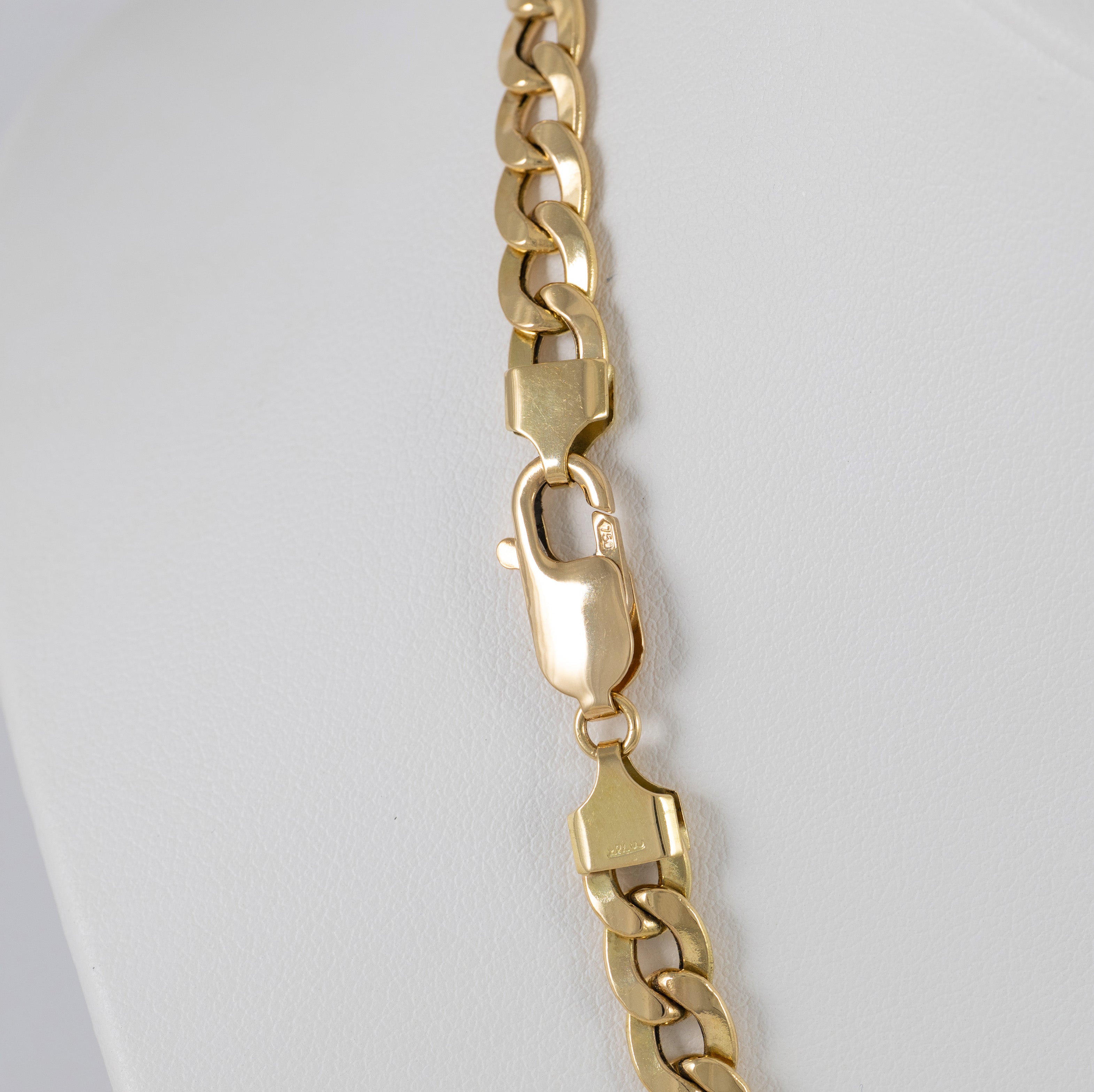 Cadena barbada de oro 18k 750 50cm