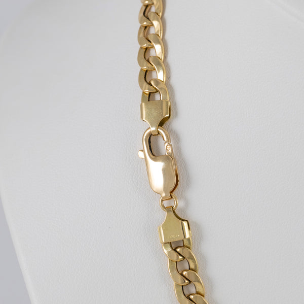 Cadena barbada de oro 18k 750 50cm