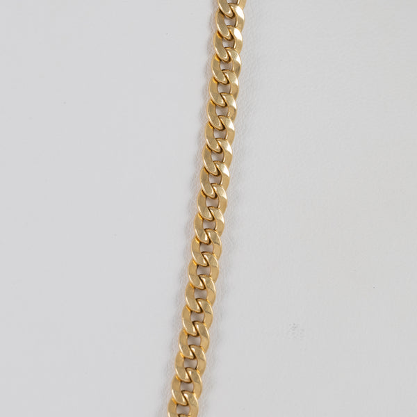 Cadena barbada de oro 18k 750 60cm