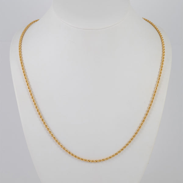 Cadena cordón oro 18k 750 60cm