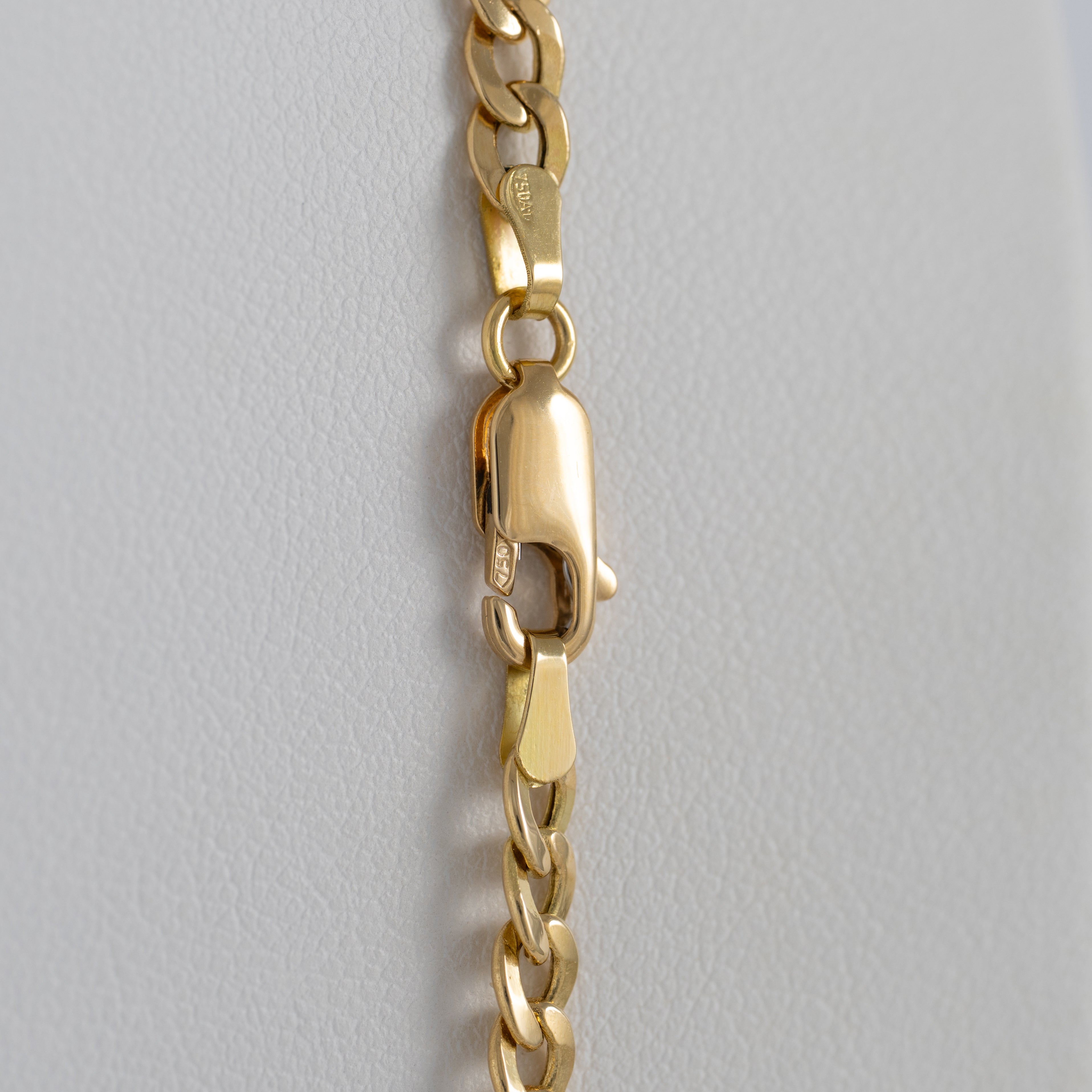 Cadena barbada oro 18k 750 60cm