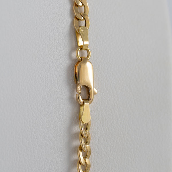 Cadena barbada oro 18k 750 60cm