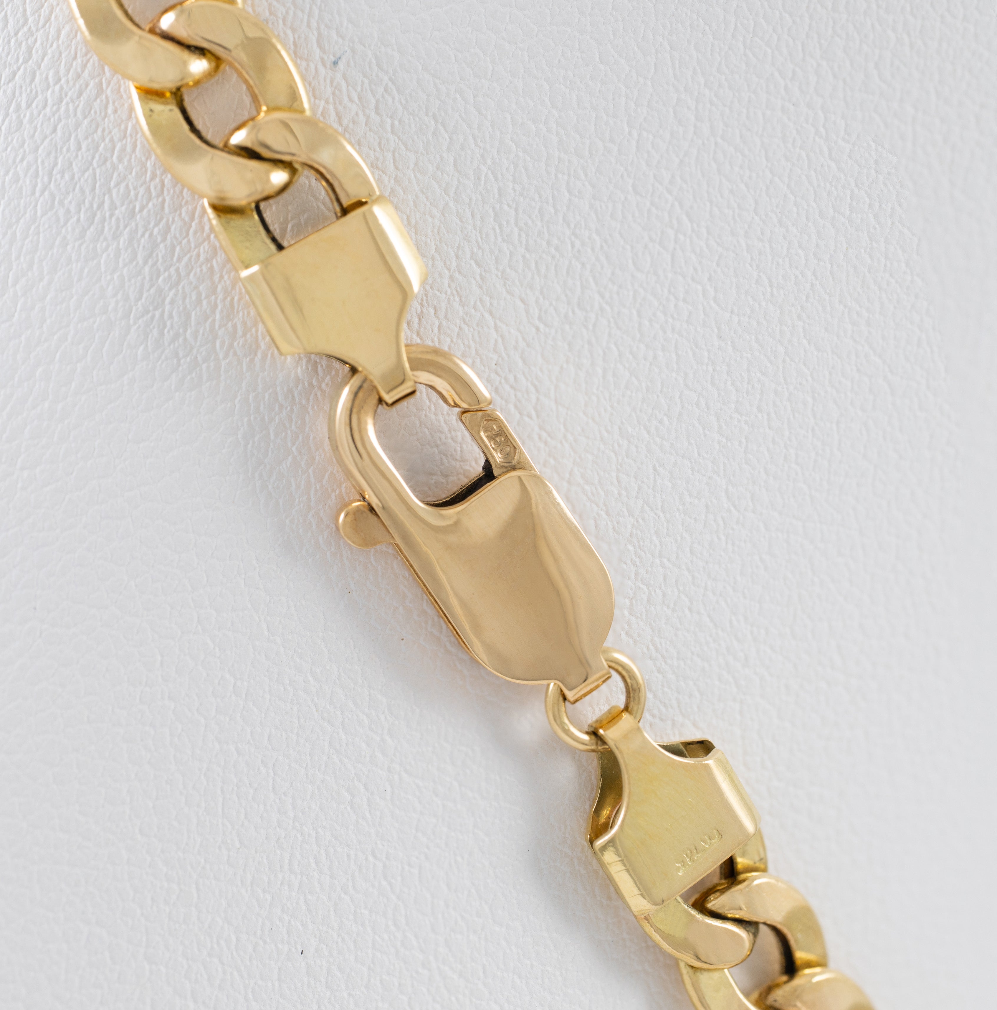 Cadena barbada de oro 18k 750 50cm