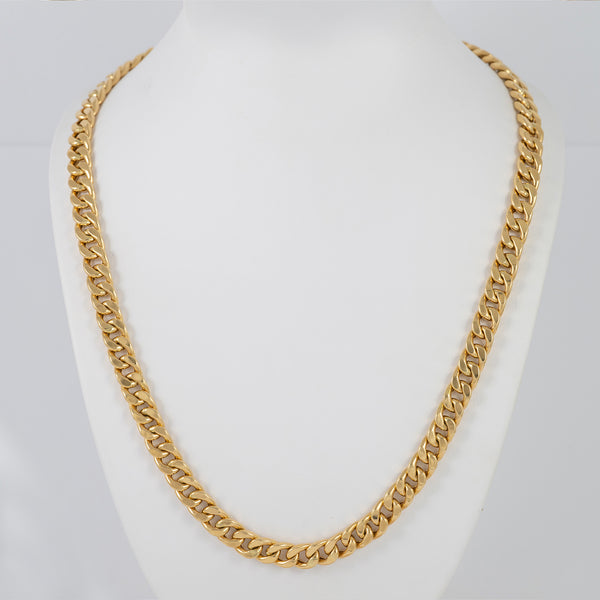 Cadena barbada de oro 18k 750 60cm