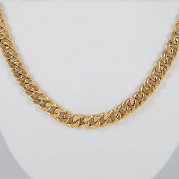 Cadena barbada de oro 18k 750 60cm