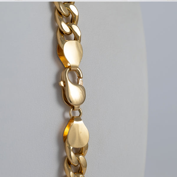 Cadena barbada de oro 18k 750 60cm