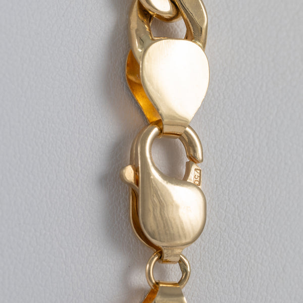 Cadena barbada de oro 18k 750 60cm