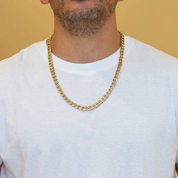 Cadena barbada de oro 18k 750 60cm