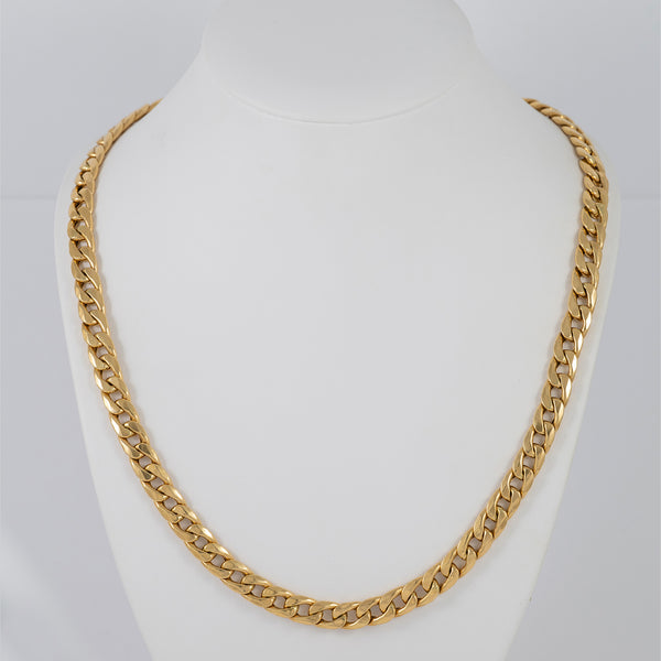 Cadena barbada de oro 18k 750 60cm