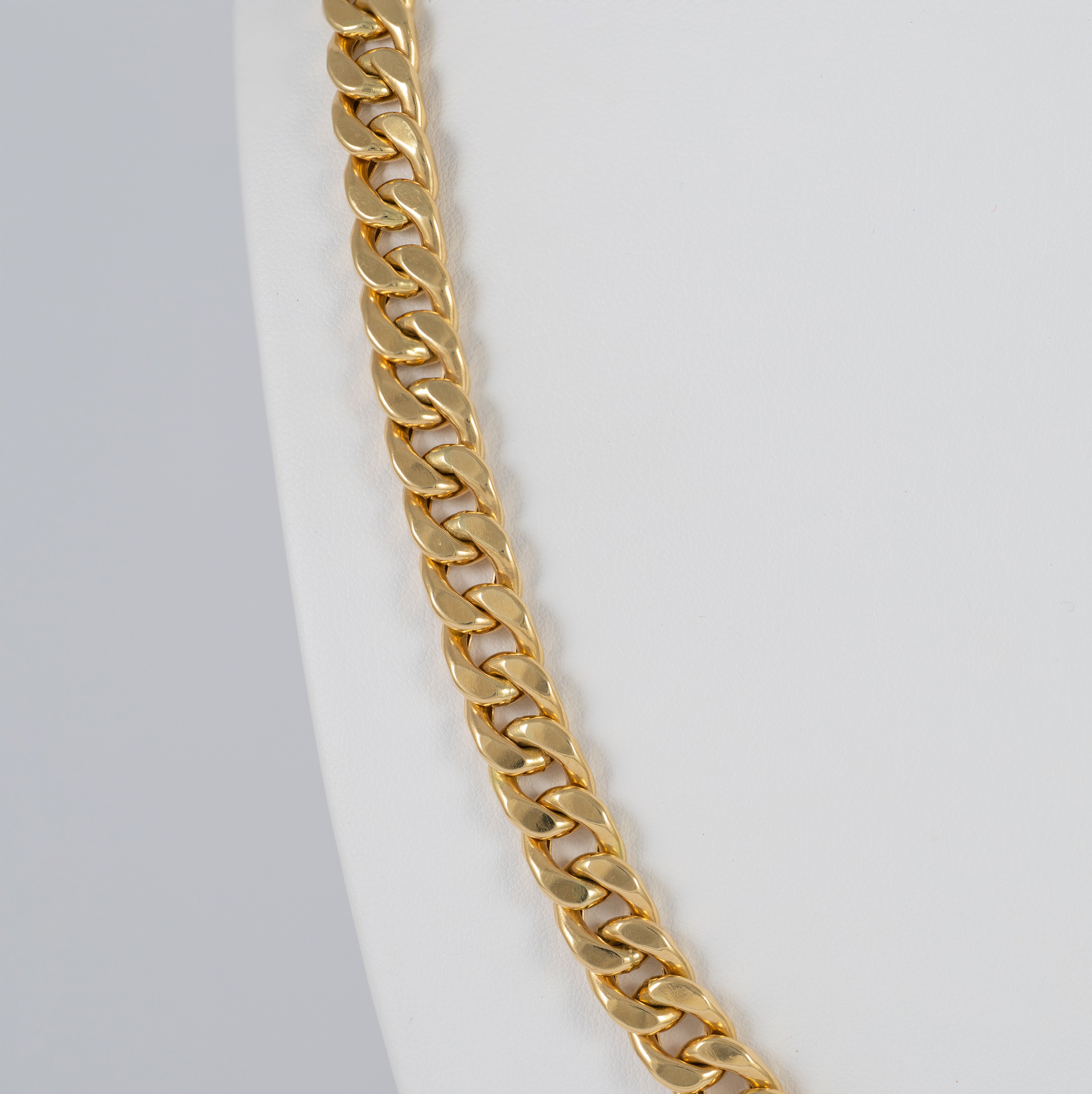 Cadena barbada de oro 18k 750 60cm