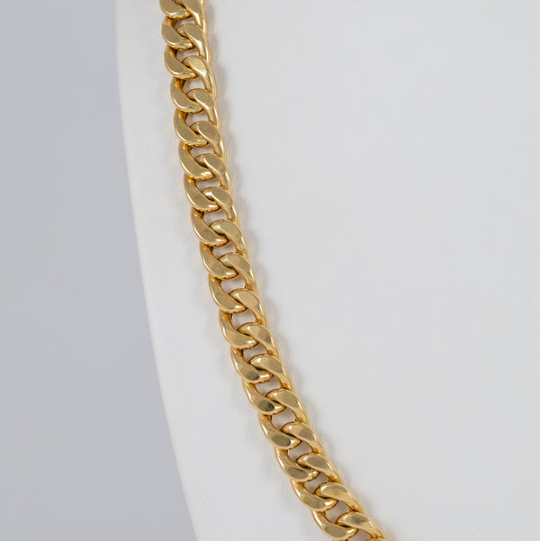 Cadena barbada de oro 18k 750 60cm