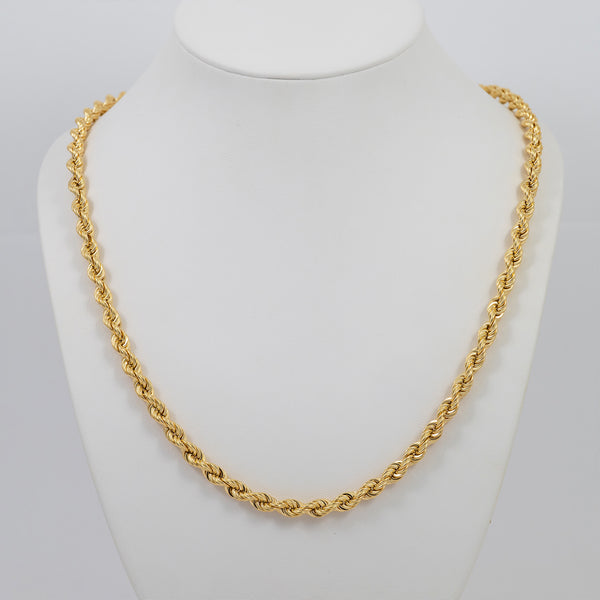 Cadena cordón oro 18k 750 60cm