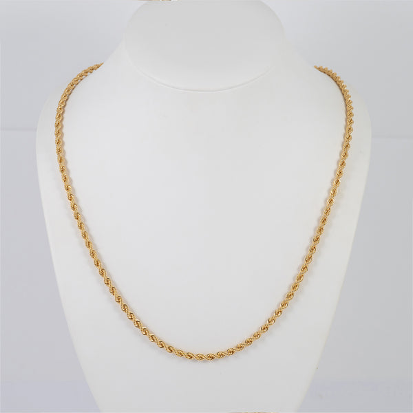 Cadena cordón oro amarillo 18k 60cm