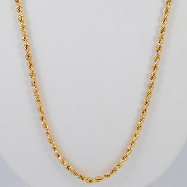 Cadena cordón oro amarillo 18k 60cm