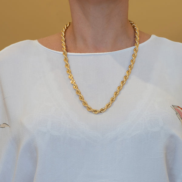 Cadena cordón oro 18k 750 60cm