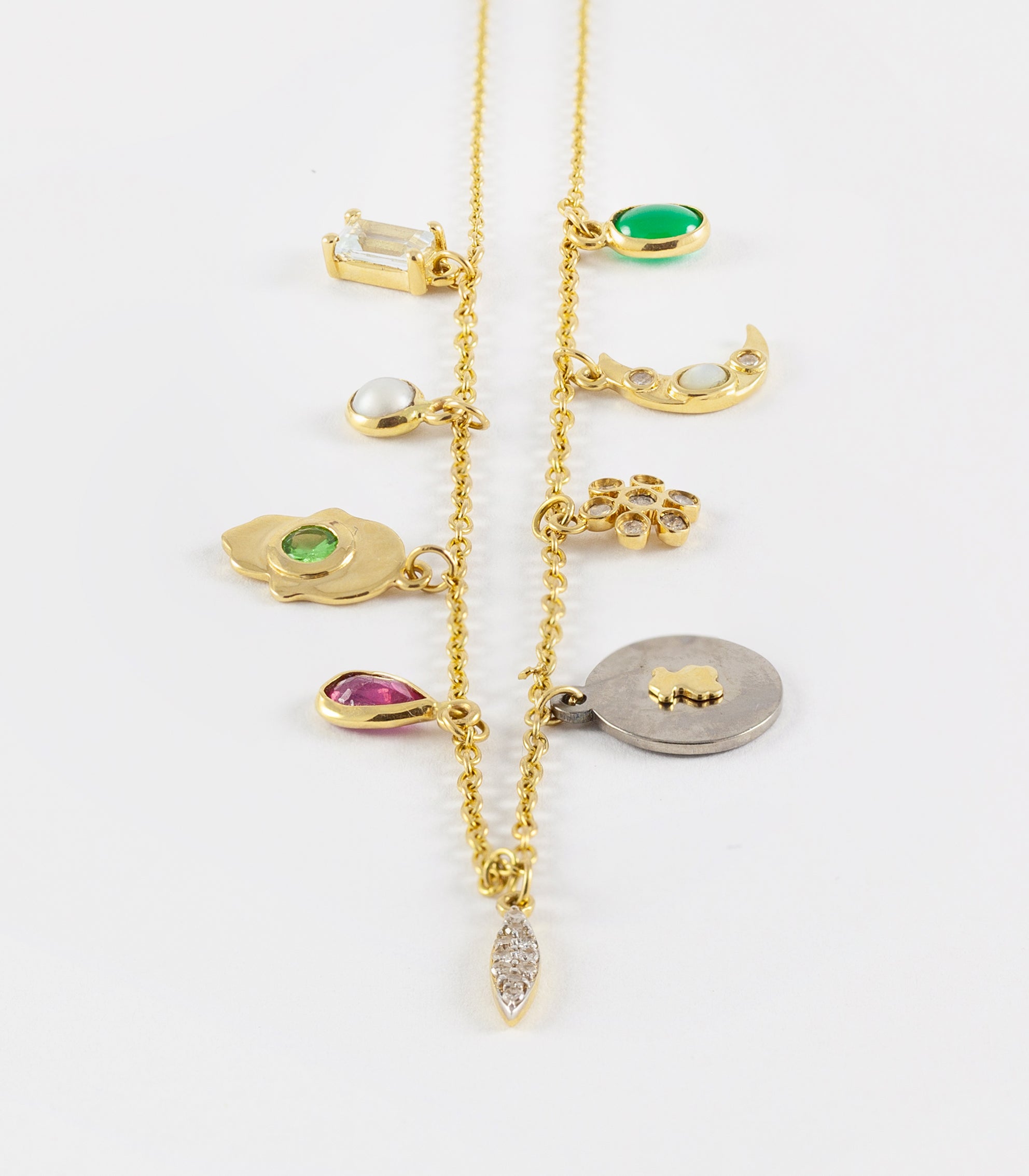 Collar Tous en oro amarillo 18k con gemas y diamantes Gem Power