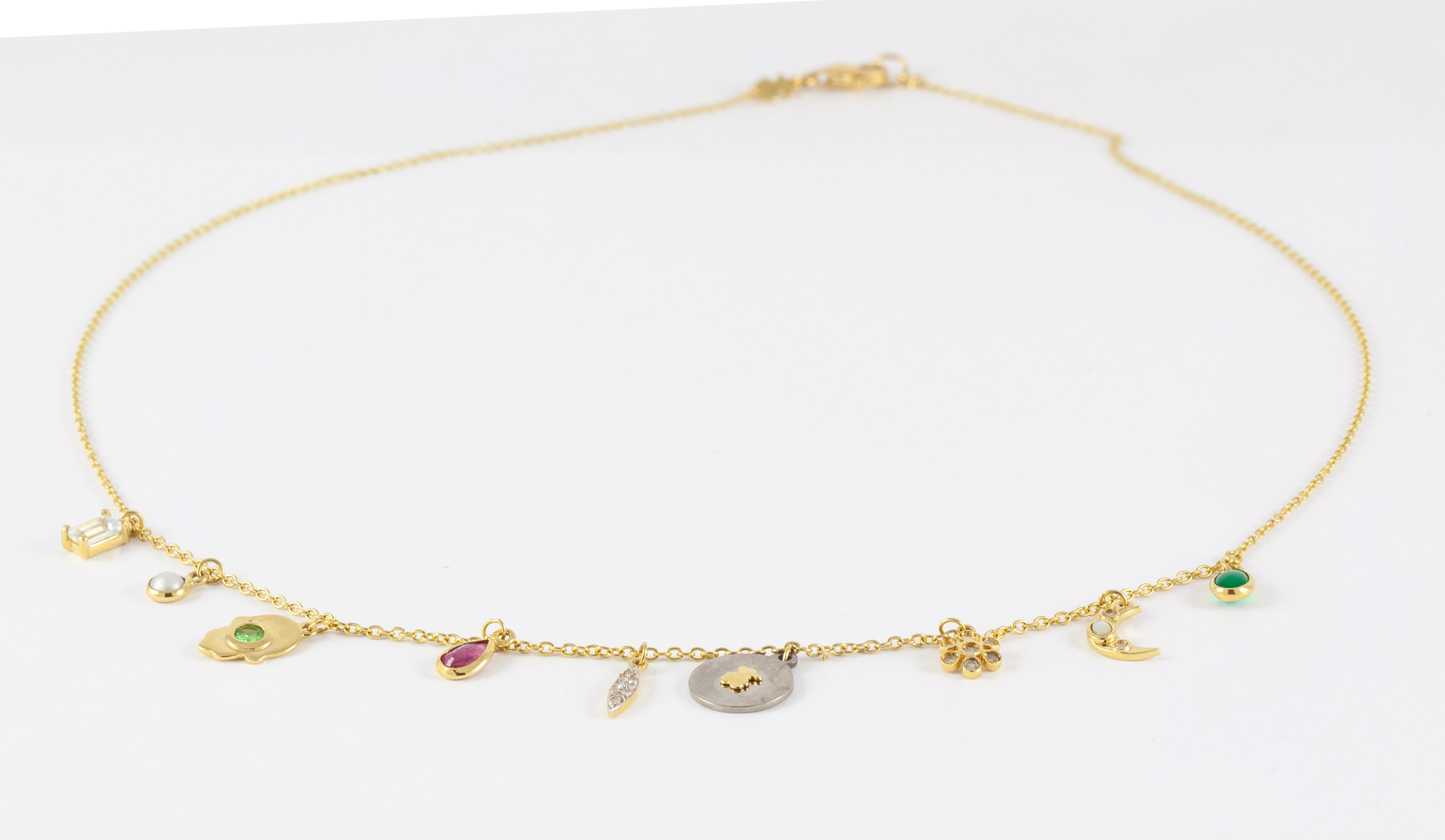 Collar Tous en oro amarillo 18k con gemas y diamantes Gem Power