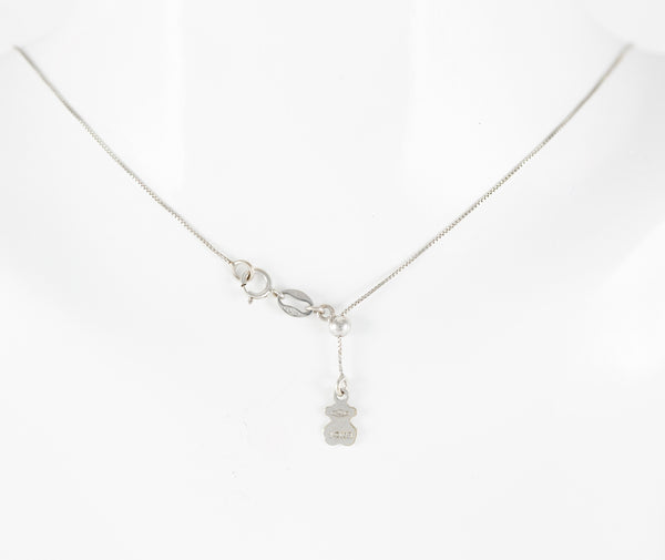 Cadena Tous ajustable en oro blanco 18k con colgante oso