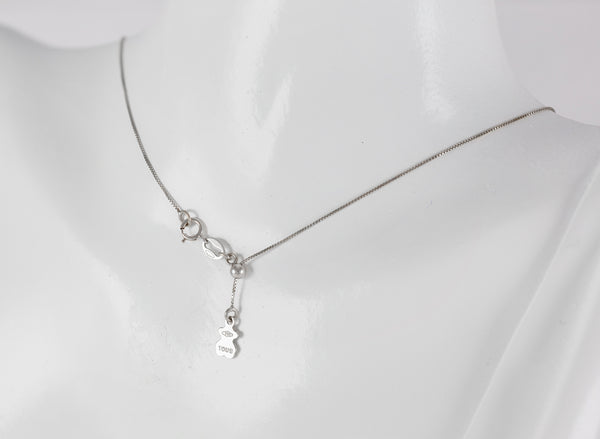 Cadena Tous ajustable en oro blanco 18k con colgante oso