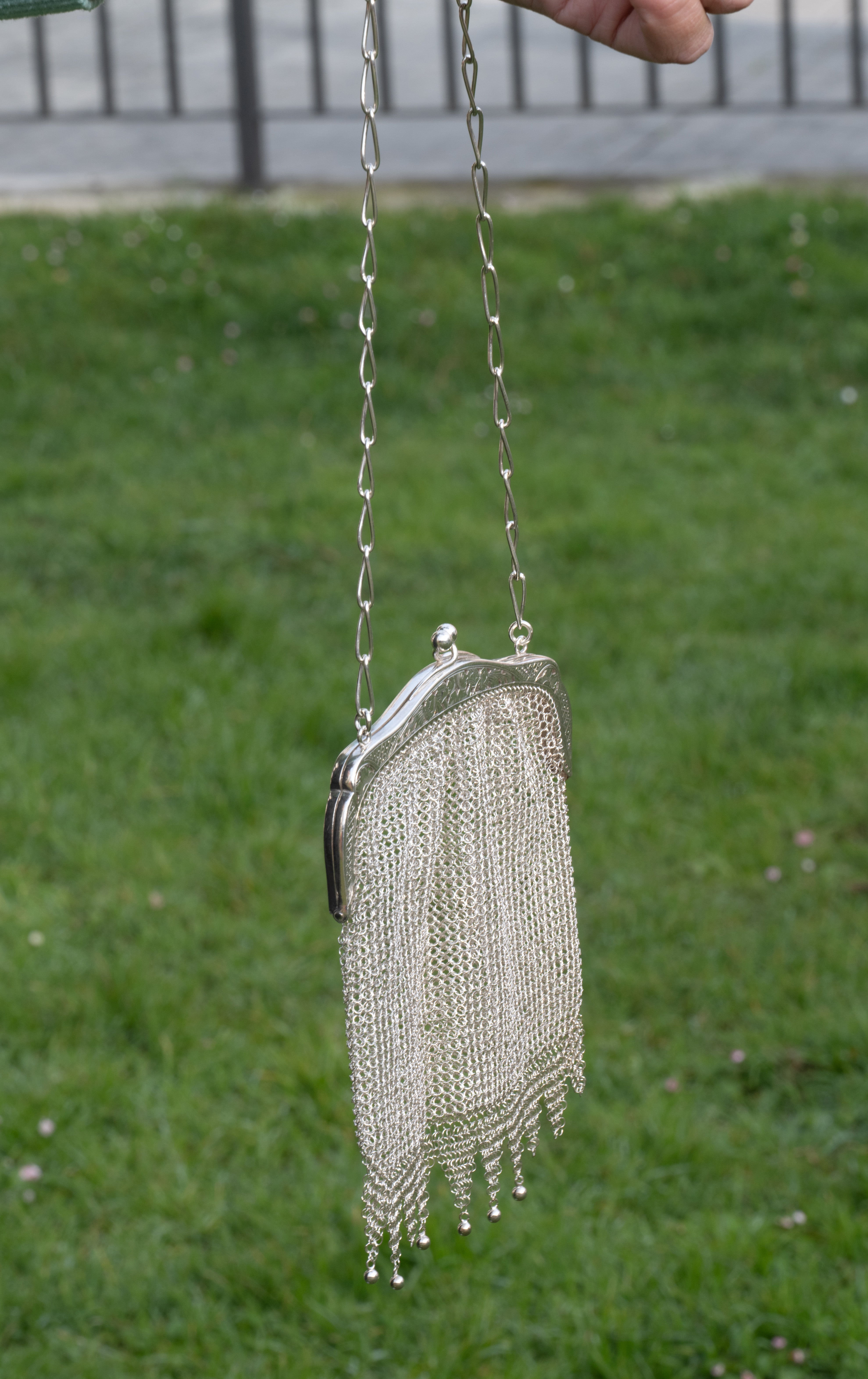 Cartera antigua de plata