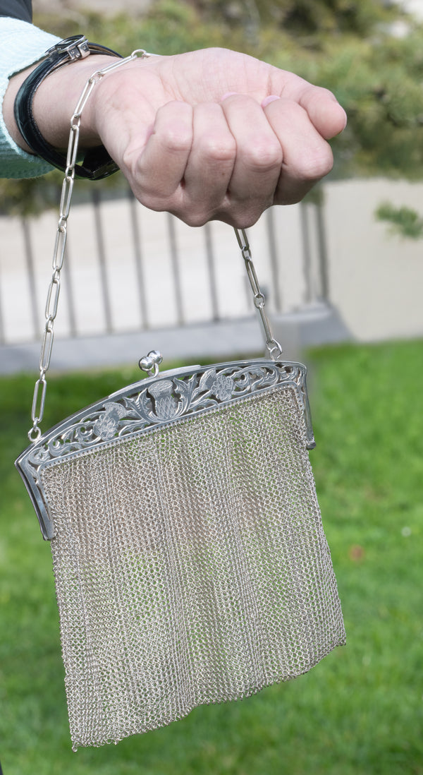 Cartera antigua de plata