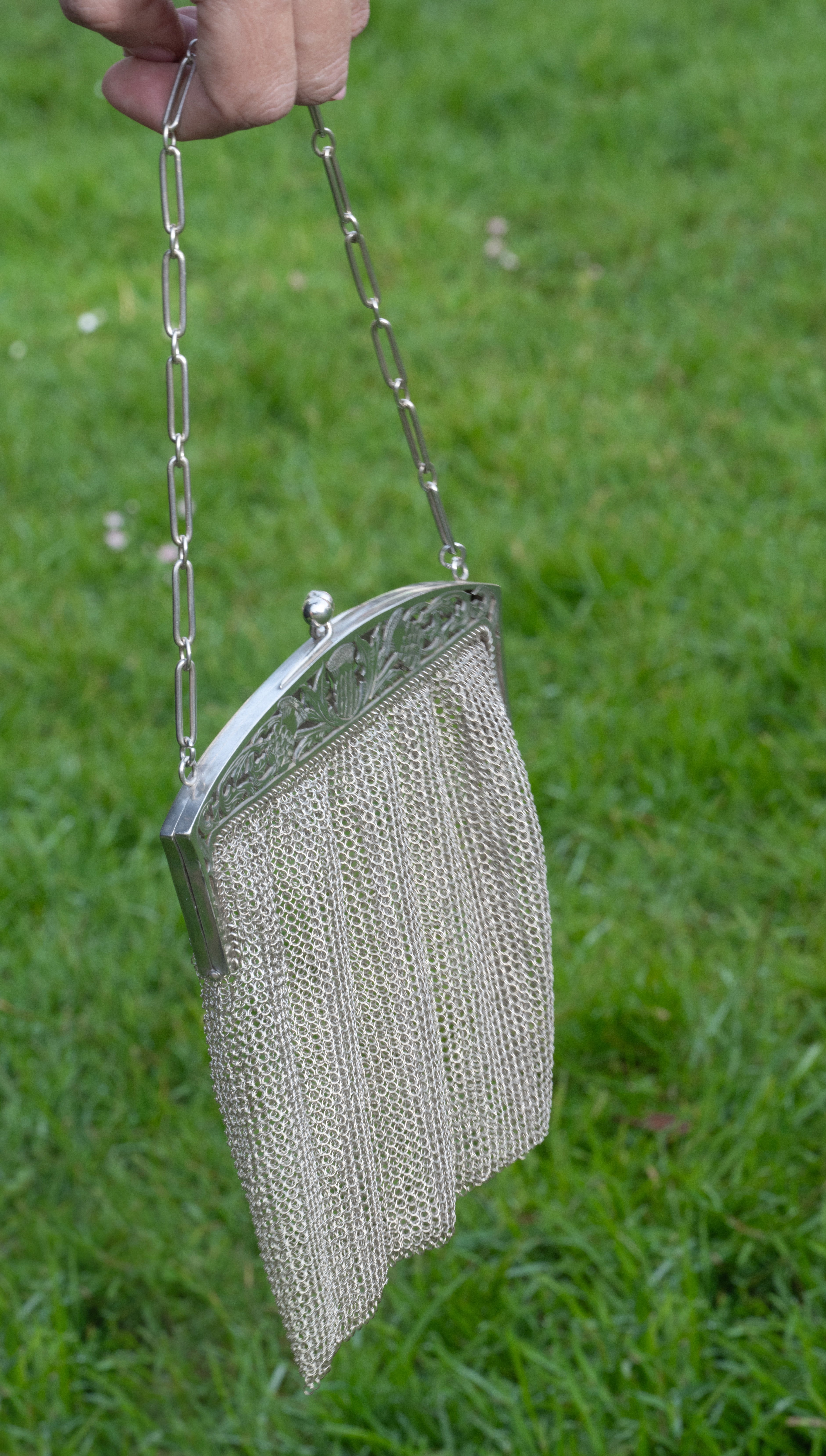 Cartera antigua de plata