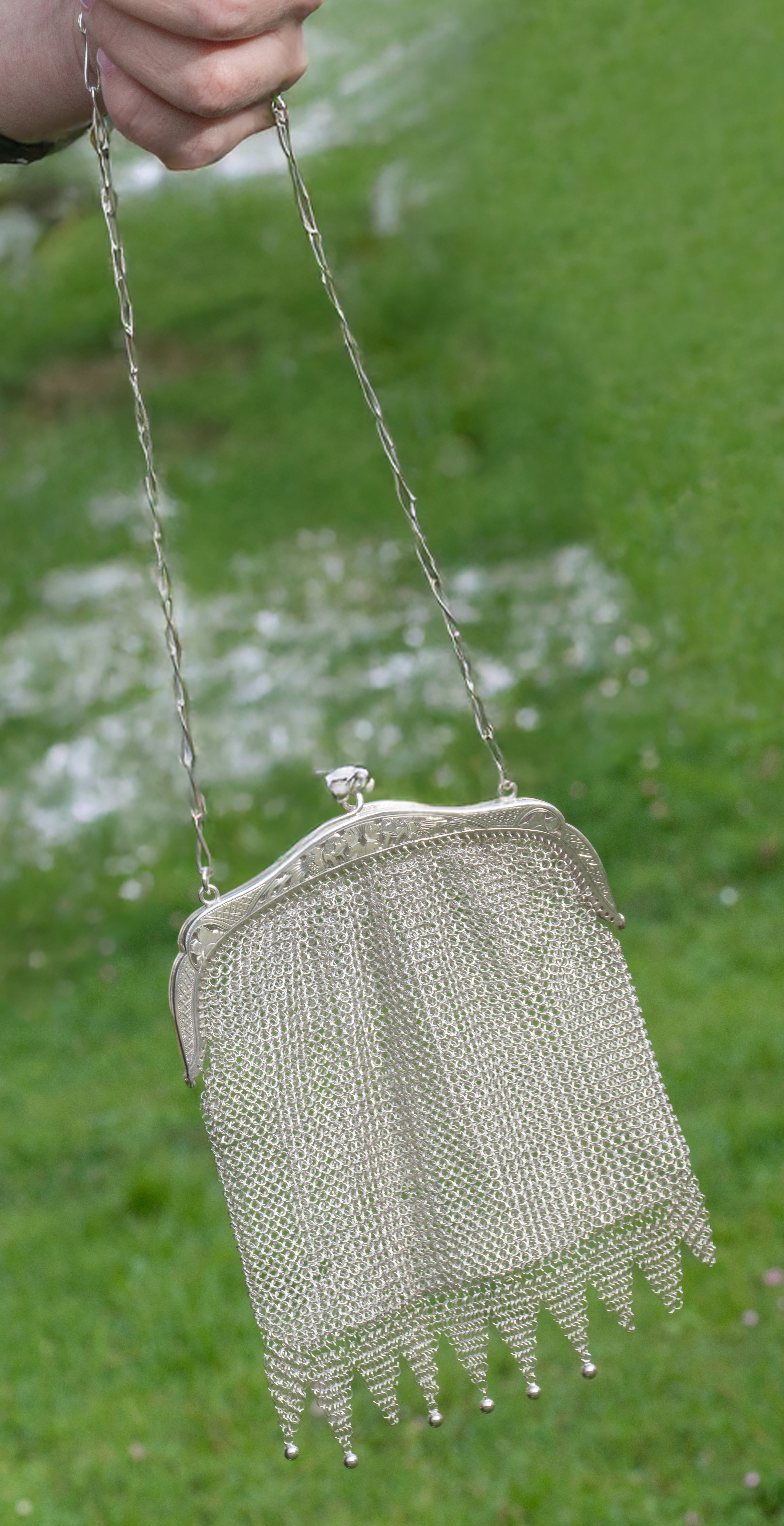 Cartera antigua de plata