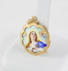 Colgante antiguo de oro amarillo 18k y porcelana esmaltada