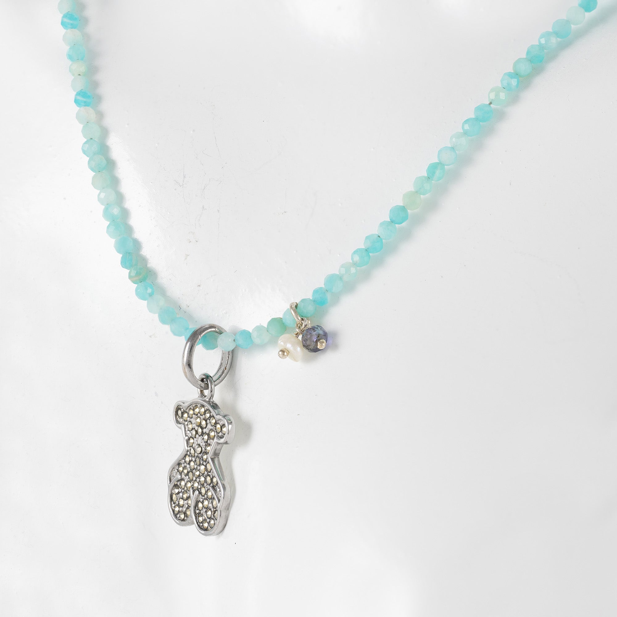 Colgante Tous Grace de Plata 925 y Collar con amazonita Camille