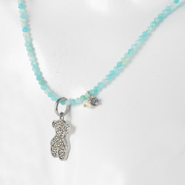 Colgante Tous Grace de Plata 925 y Collar con amazonita Camille
